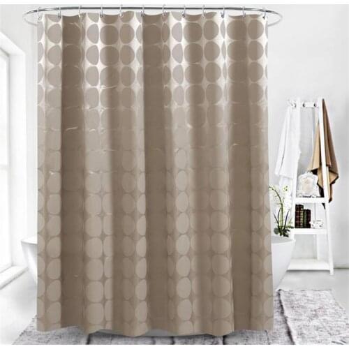 Shower Curtain 3D Thicken Waterproof Polyester Bath Curtain High Quality Washable Shower Curtain with Hook Accessories