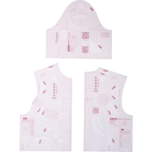 1:3 Women Cloth Design Ruler Drafting Template Garment Craft Prototype Ruler Sewing Tools