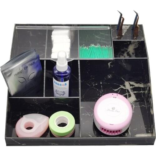 3 Colors Eyelash Tools Desktop Storage Box Acrylic Tweezers Container Case Grafting Eyelash Accessories Organizer