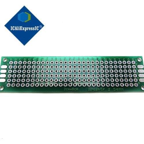 5pcs 2x8cm 2*8 Double Side Prototype PCB diy Universal Printed Circuit Board In Stock