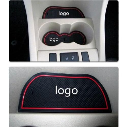 Auto anti-slip cup holder mat non slip door gate pad for skoda fabia 2010-2018, car accessories