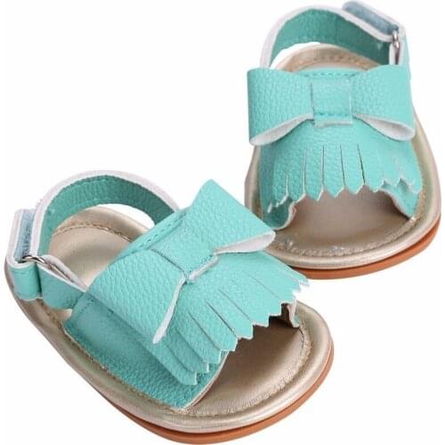 Newborn Toddler Baby Girls Summer Sandals Shoes 4 Style Flat With Heel Solid Tassel Shoes Outfit 0-18M