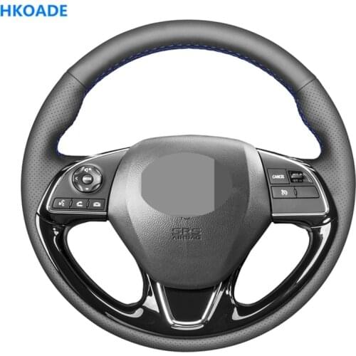DIY Black Hige Soft Artificial Leather Car Steering Wheel Cover for Mitsubishi ASX Outlander Mirage 2016-2019 Eclipse (Cross)