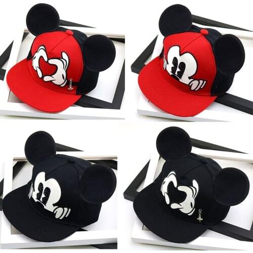 Anime Disney Mouse Mickey Marvel Kids Hat Boy Girl Baseball Caps Mickey Minnie Mouse Baby Caps Figure Gift Toys 2-8Y