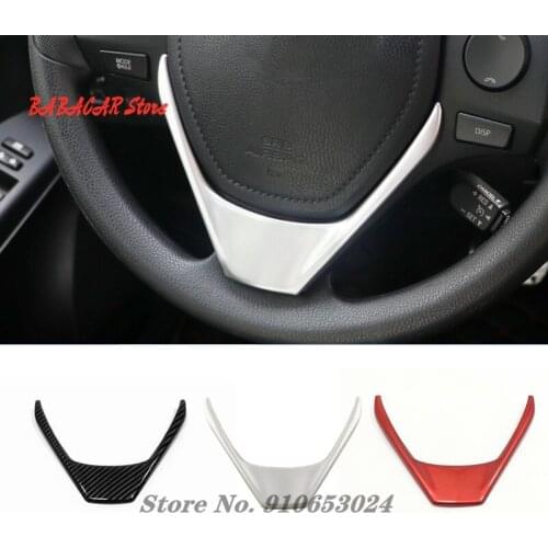 For Toyota RAV4 Car Auris 2014-16 17 2018 2013-2017 Corolla Chrome Inner Steering Wheel Decoration Cover Trim Accessories 1pcs