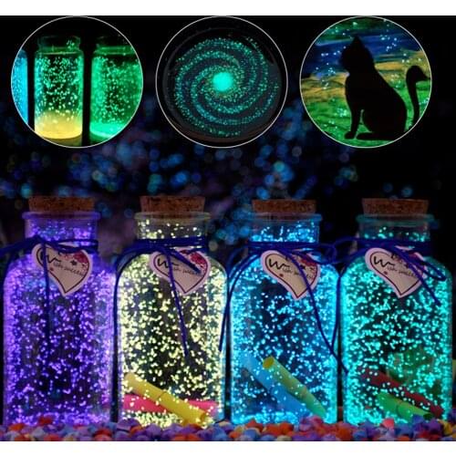 10g DIY Tool Artcraft Glow Sand Fluorescent Super Bright Glow-in-the-Dark Luminous Particles Glow Pigment Neon Phosphor Powder