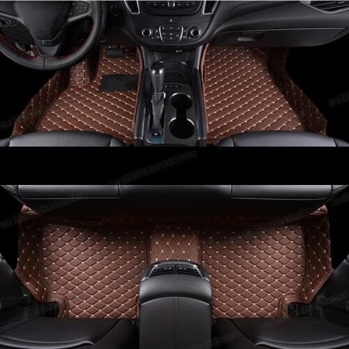 Lsrtw2017 Fiber Leather Car Floor Mat for Chevrolet Malibu 2012 2013 2014 2015 2016 2017 2018 2019 2020 Rug Carpet Accessories
