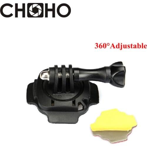 Mount Lock Helmet 360 Degrees Rotation +3M Sticker Curved Base For Hero 3 3+ 4 5 6 7 8 9 Session xiaomi 2 4K SJCAM Accessories