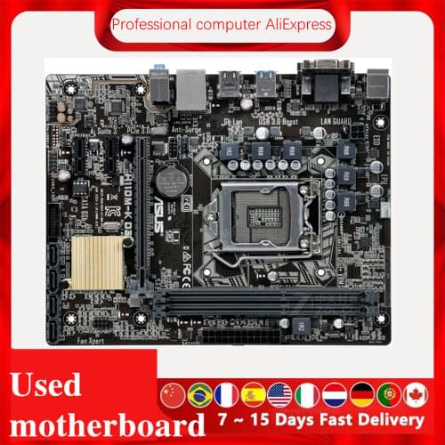For Asus H110M-K D3 Original Used Desktop Intel H110 H110M DDR3 Motherboard LGA 1151 i7/i5/i3 USB3.0 SATA3