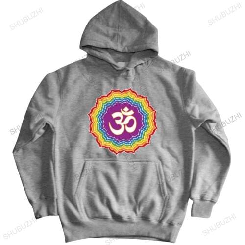 Men sweatshirt spring pullover Seven Chakras Colors zipper Men Cotton Buddha Mandala hoodies Flower mens shubuzhi hoodies