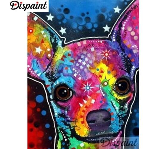 Dispaint Full Square/Round Drill 5D DIY Diamond Painting "Cartoon color dog" 3D Embroidery Cross Stitch Home Decor Gift A01020
