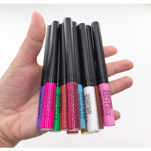 12 Colors Neon Liquid Eyeliner Pencil Waterproof Colorful Blue Green Yellow White Eye Liner Pen Women Makeup Eyes Cosmetics