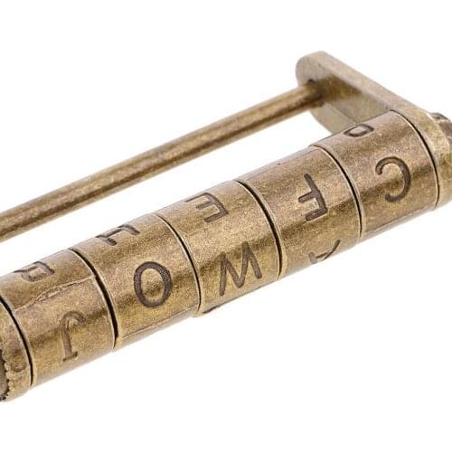 New Style 8*4*1.5cm Antique Chinese Style Lock Password Locks for Box Cabinet Drawer Cross Lock Drop Shopping