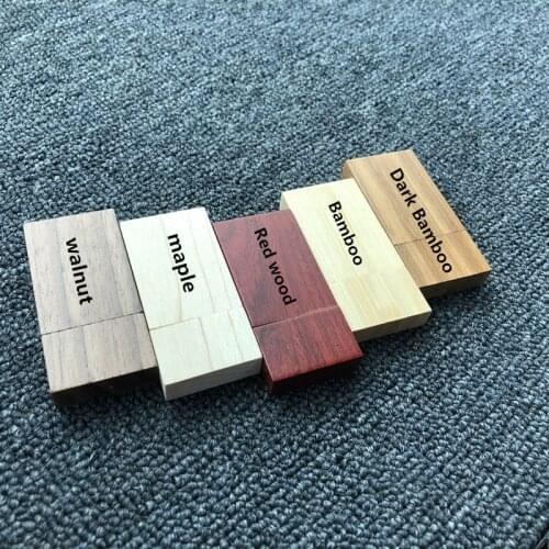 Wholesales New Block Wooden Square USB 2.0 Memory flash stick pen drive 128MB 1GB 2GB 4GB 8GB 16GB 32GB 64GB