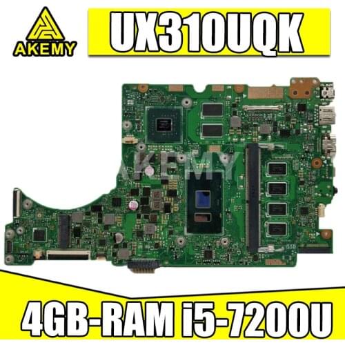 UX310UV original mainboard for ASUS UX310UQK UX310UQ with 4GB-RAM I5-7200U GT940MX-2GB Laptop motherboard