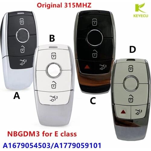 KEYECU OEM Genuine SMART KEY PROXIMITY Remote 4/5 Button for Mercedes-Benz E Class E53 AMG E63 AMG E200 E300 E350 E450 NBGDM3