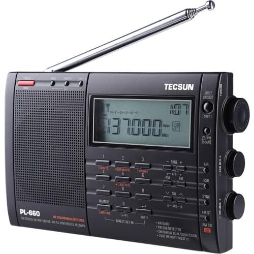 PL-660 PLL SSB VHF AIR Band Radio Receiver FM/MW/SW/LW Multiband Dual TECSUN I3-001