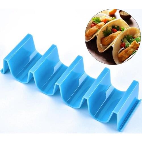 Plastic Taco Holder Solid Color Taco Rack Taco Grill Holder Tortilla Pancake Shelf Holder Wave Shape Tray Holder For Baking