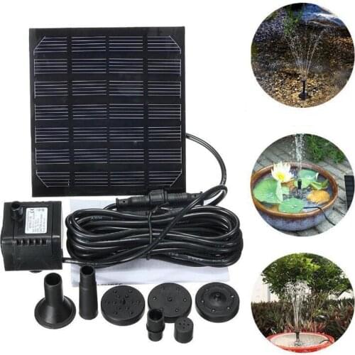 Solar Powered Water Feature High Pressure Submersible Vacuum Drainage Pump Garden Pool Pond Fish Aquarium Compressor Fountain