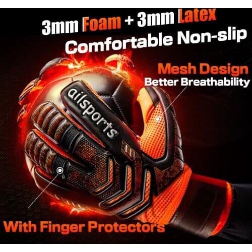 Professional Kids Soccer Goalkeeper Gloves guantes de portero For Children Football gloves Soft Boy Goalkeeper gloves children