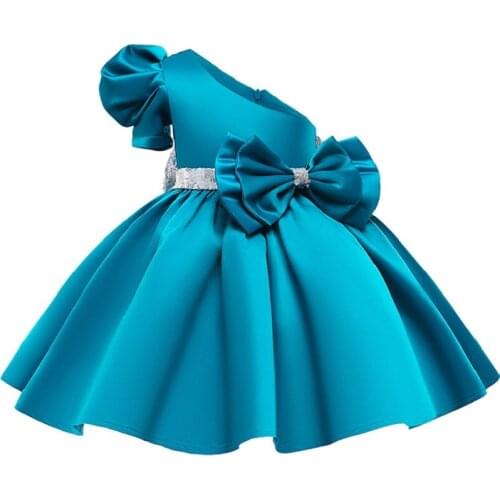 Romantic Wedding Girls Flower Girls Bridesmaid Group Party Dance Star Brilliant Dress Girls Birthday Party Singing Dress