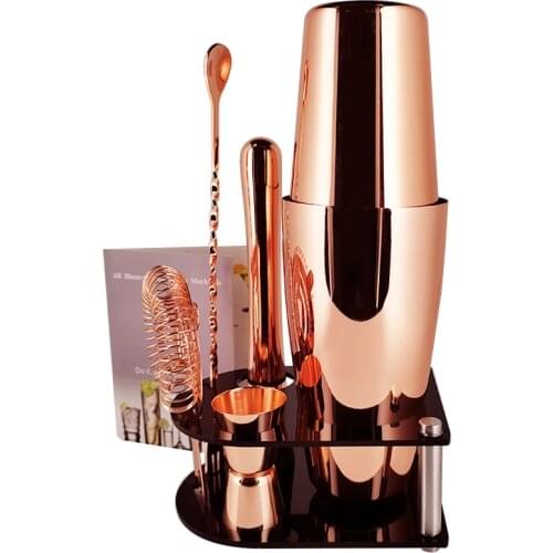 Boston Style Shaker For Party Bar Wine Jigger Strainer Muddler Spoon Tool 5-7Pieces Cocktail Shaker Mixer Martini Drinking