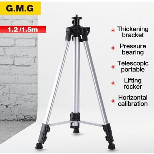 G.M.G 1.2M/1.5M Laser Level Tripod Adjustable Height Thicken Aluminum Tripod Stand For Self leveling Tripod