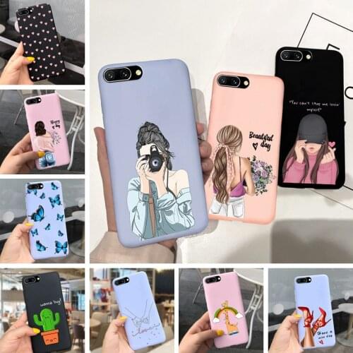 Silicon Case For Huawei Honor 10 Back Cover Beauty Girls Painted Phone Cover for Honor 10 Coque Fundas COL-L29 honor10 5.84" Bag