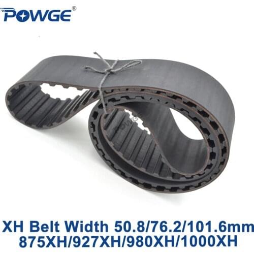 POWGE Inch XH Synchronous belt 875XH/927XH/980XH/1000XH Teeth 100 106 112 114 Width 50.8/76.2/101.6mm Rubber timing Belt