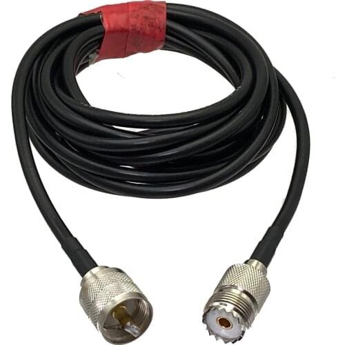 UHF PL259 Male Plug to UHF SO239 Female Jack Straight Crimp RG58 Cable Jumper Pigtail 4inch~20M