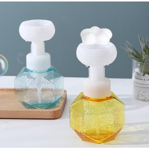 Flower-shaped Clean Bottle Soap Dispenser Refillable Creatives Soap Containers Bubble Bottles For Facial Cleanser Lotion Shampoo