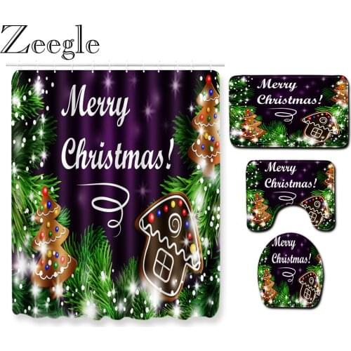 Waterproof Bathroom Decoration Shower Curtain Absorbent Bathroom Toilet Pedestal Rug Microfiber Bath Foot Mat Toilet Cover Mat