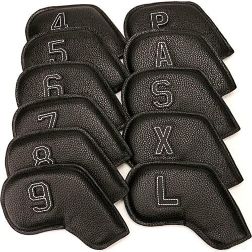 Golf Iron Head Cover Iron Wedge Cover/Golf Club Covers PU Leather Waterproof No.4/5/6/7/8/9/P/S/A/L