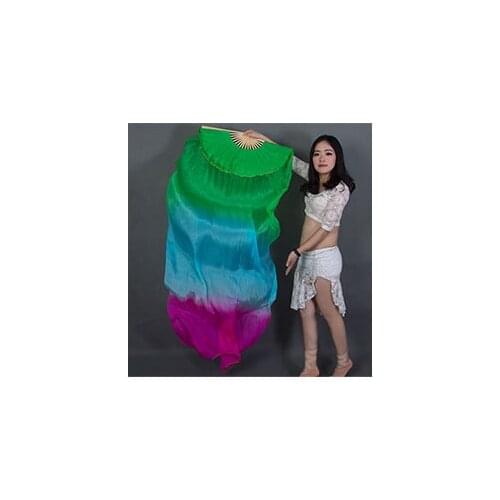 Wholesale belly dance accessories colors silk belly dance fan girls dance fan women performance belly dance props fan A pair