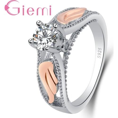100% 925 Sterling Silver Dazzling CZ Zircon Finger Rings for Women Wedding Engagement Jewelry Gift Top Quality