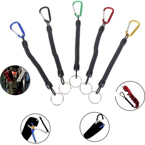 1Pcs Fishing Lanyards Boating Ropes Kayak Camping Secure Lip Grips Tackle Fish Tools Fishing Accessory Carabiner