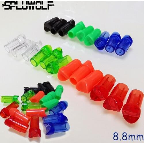 100 PCS Geen Red Orange DIY OD 8.8 ID 7.6mm Hunting Shooting Archery Arrows Shaft Tail Crossbow Bolts Arrow Nock Accressories