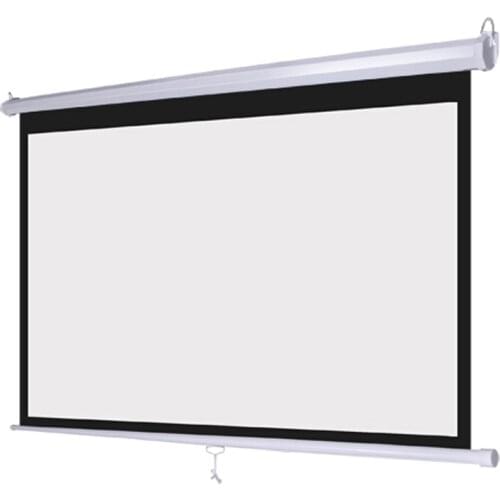 150 inch Manual Pull Down Projection Screen with matte white fabric Wall Mounted Projector Screen