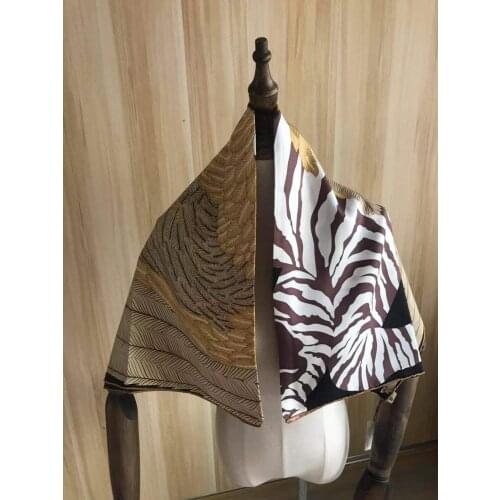 2021 new arrival fashion elegant brand horse 100% silk scarf 90*90 cm square shawl twill wrap for women lady girl