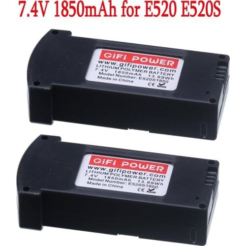 Upgrade to 1850mAh 7.4V Drone Battery For E520 E520S JD-22S RC Quadcopter Spare Parts (3-in-1) 7.4V 1850MAH 25C LiPo Battery