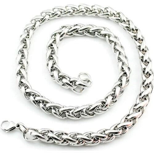 AMUMIU Chain Necklace For Men Women Fine Jewelry Trendy Stainless Steel Unisex Jewelry Best Friend Gift KN066