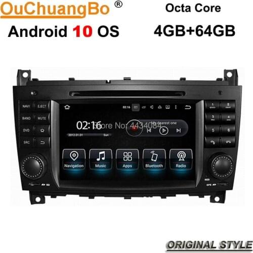 Ouchuangbo car audio multimedia gps navi for MB Benz C-Class W203 CLk W209 with BT wifi mirror link android 10.0 4+64