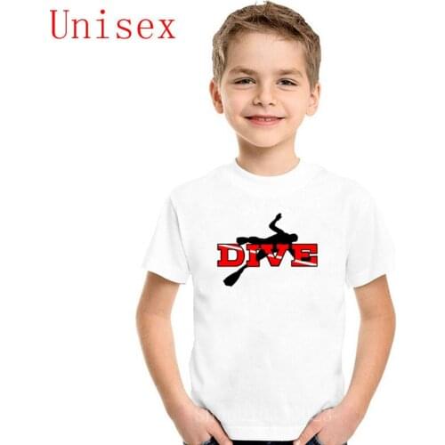 Scu-ba dive Children T-shirt Tee Divinger Dive Funny Childrens Day Gift for kid TShirt Cotton boy clothes hipster girl clothes