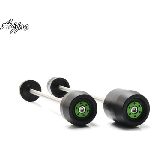 For Kawasaki ZX-6R ZX6R 2009-2018 Ninja636 2013-2018 ZX10R 2011-2018 Motorcycle Front & Rear Axle Fork Sliders Wheel Protector