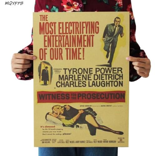 Movie Witness for the Prosecution Kraft Paper Poster Home Wall Room Decoration Painting 50.5x35cm