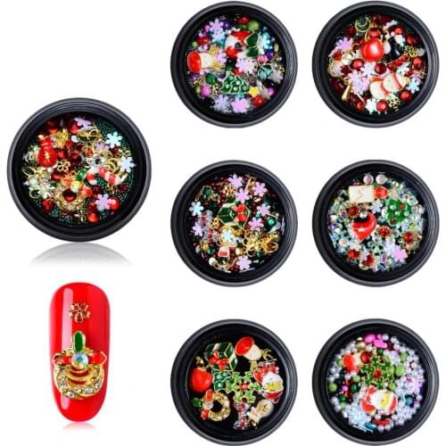 Nail Flake Mixed Nail Christmas Flake Fabulous 3D Effects Colors Series Nail Art Decoration for Manicure Nail Art Glitter Flakes