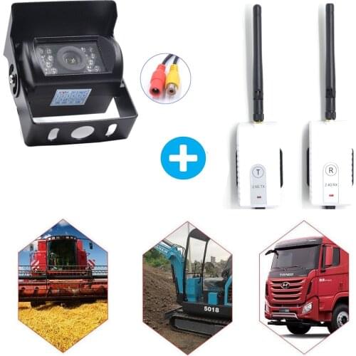 2.4GHz Vehicle Wireless Rear View Camera 18LDE IR Waterproof Night Vision Reversing Backup Camera For Bus Vans Lorry Truck