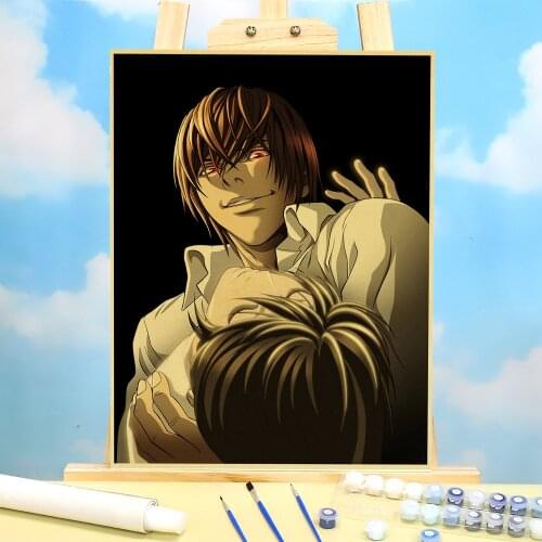 Landscape Classic Anime Series Death Note Coloring By Numbers Painting Kit Oil Paints 50*70 Picture By Numbers Wholesale