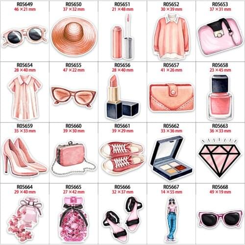 Fashion element Perfume Lipstick Sunglasses Pattern Printed Resin Flatback for DIY Handmade Materials R0564 R0565 R0566