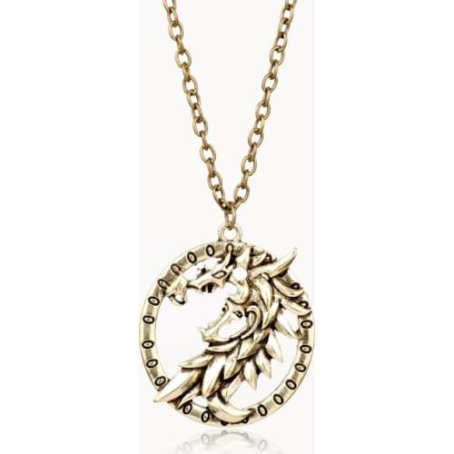 MQCHUN Game The Elder Scrolls Oblivion Skyrim Dragon Charm Men Pendants Necklaces-30